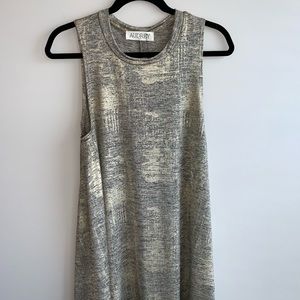 Gold shift mini dress